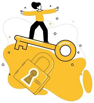 Data security. The concept data security is embedded in foundation technology Illustrazione stock