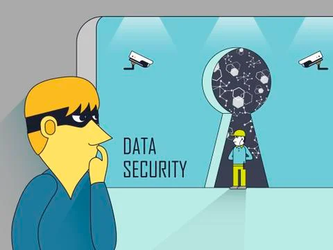 Data security concept Stock Illustration