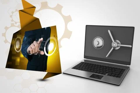 Data security concept Stock Illustration