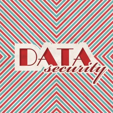 Data Security Concept on Striped Background. 스톡 일러스트