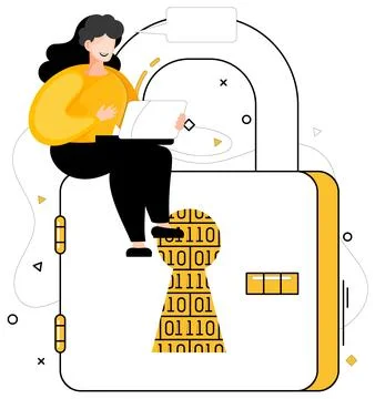 Data security. Confidentiality is blossoming flower nurtured by robust data.. Stock Illustration