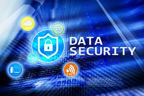 Data security, cyber crime prevention, Digital information protection. Lock i Stock Photos