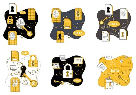 Data security. Data security is insurance keeps trust currency intact Stock Illustration