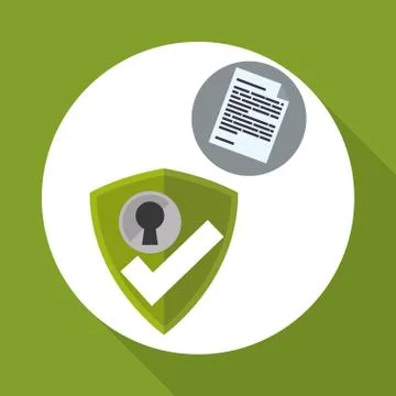 Data Security design. Protect icon. Data center illustration , vector Stock Illustration