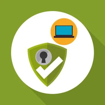 Data Security design. Protect icon. Data center illustration , vector Stock Illustration