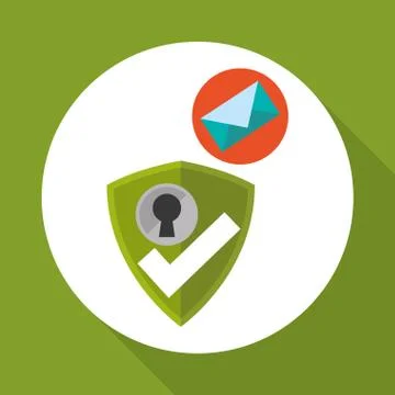 Data Security design. Protect icon. Data center illustration , vector Illustrazione stock