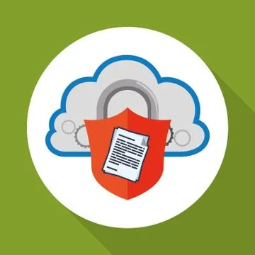 Data Security design. Protect icon. Data center illustration , vector Stock Illustration