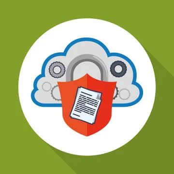 Data Security design. Protect icon. Data center illustration , vector Stock Illustration