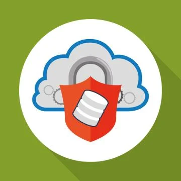 Data Security design. Protect icon. Data center illustration , vector Stock Illustration