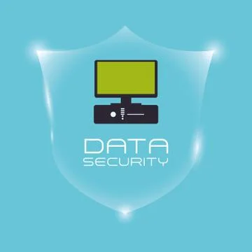 Data Security design. Protect icon. Data center illustration , vector Stock Illustration