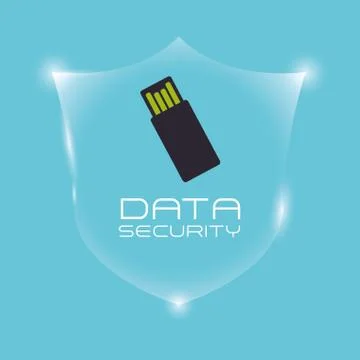 Data Security design. Protect icon. Data center illustration , vector Stock Illustration
