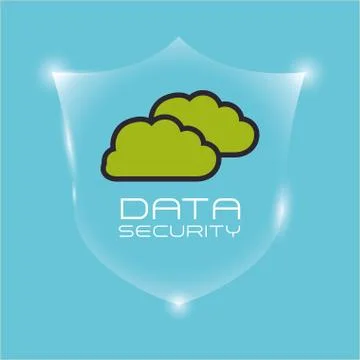 Data Security design. Protect icon. Data center illustration , vector Stock Illustration
