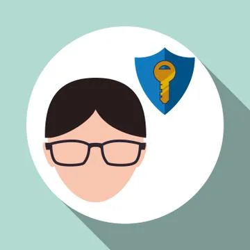 Data Security design. Protect icon. Data center illustration , vector Stock Illustration