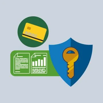 Data Security design. Protect icon. Data center illustration , vector Stock Illustration