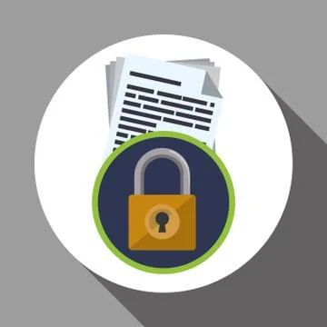 Data Security design. Protect icon. Data center illustration , vector Stock Illustration