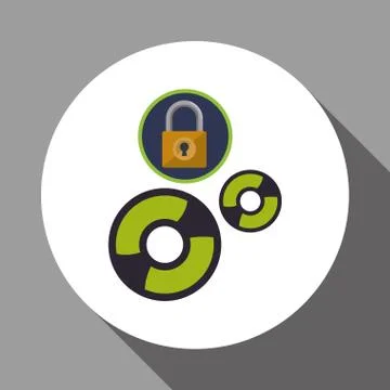 Data Security design. Protect icon. Data center illustration , vector Stock Illustration
