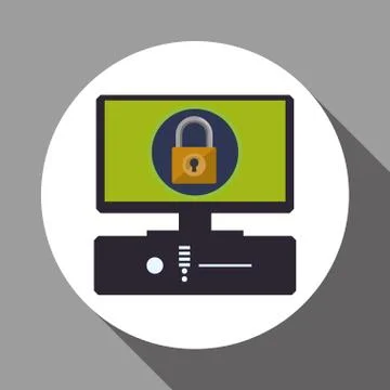Data Security design. Protect icon. Data center illustration , vector Stock Illustration