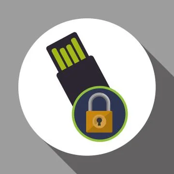Data Security design. Protect icon. Data center illustration , vector Illustrazione stock