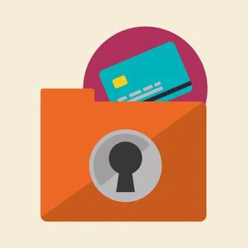 Data Security design. Protect icon. Data center illustration , vector Stock Illustration