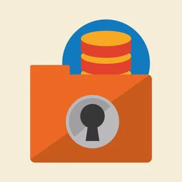 Data Security design. Protect icon. Data center illustration , vector Stock Illustration