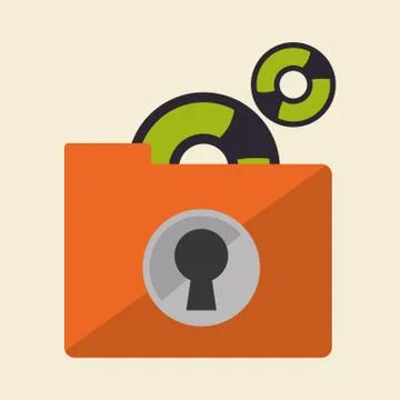 Data Security design. Protect icon. Data center illustration , vector Stock Illustration