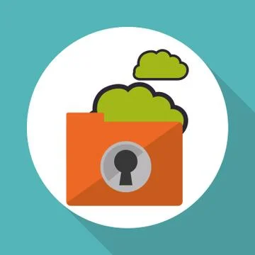 Data Security design. Protect icon. Data center illustration , vector Stock Illustration