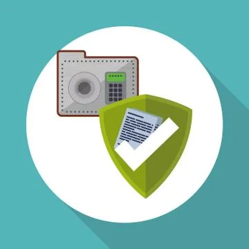 Data Security design. Protect icon. Data center illustration , vector Stock Illustration