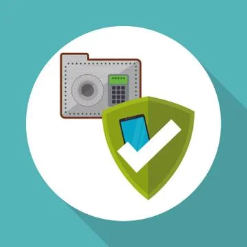 Data Security design. Protect icon. Data center illustration , vector Stock Illustration
