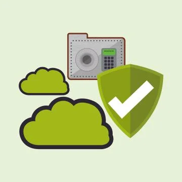 Data Security design. Protect icon. Data center illustration , vector Stock Illustration