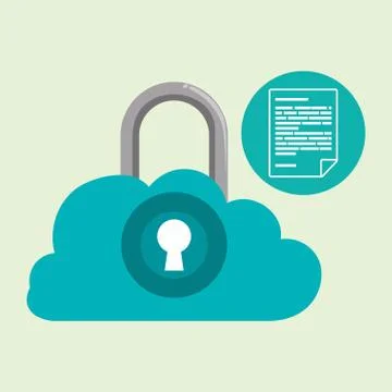 Data Security design. Protect icon. Data center illustration , vector Stock Illustration
