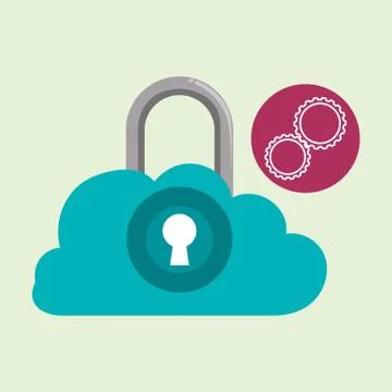 Data Security design. Protect icon. Data center illustration , vector Stock Illustration