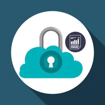 Data Security design. Protect icon. Data center illustration , vector Stock Illustration