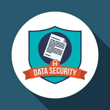 Data Security design. Protect icon. Data center illustration , vector Illustrazione stock