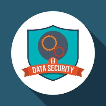 Data Security design. Protect icon. Data center illustration , vector Illustrazione stock