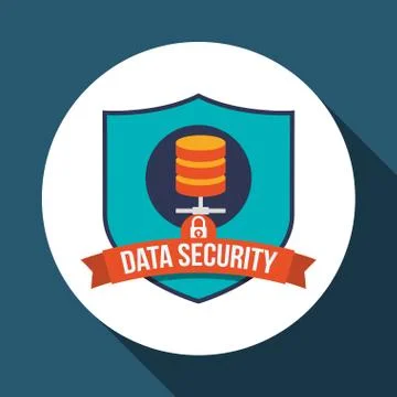 Data Security design. Protect icon. Data center illustration , vector Illustrazione stock
