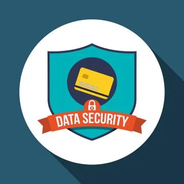 Data Security design. Protect icon. Data center illustration , vector Illustrazione stock