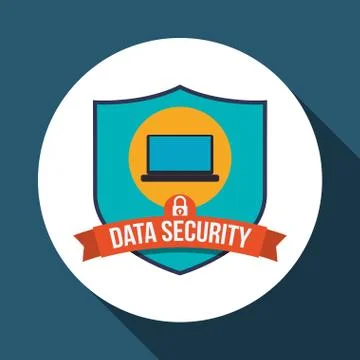 Data Security design. Protect icon. Data center illustration , vector Illustrazione stock