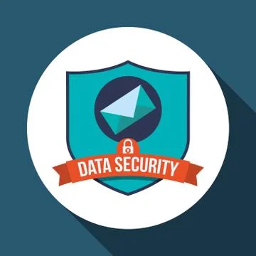 Data Security design. Protect icon. Data center illustration , vector Stock Illustration