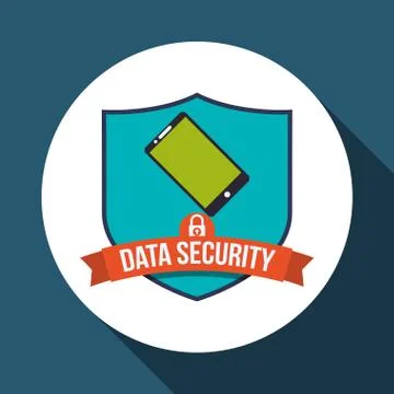 Data Security design. Protect icon. Data center illustration , vector Stock Illustration