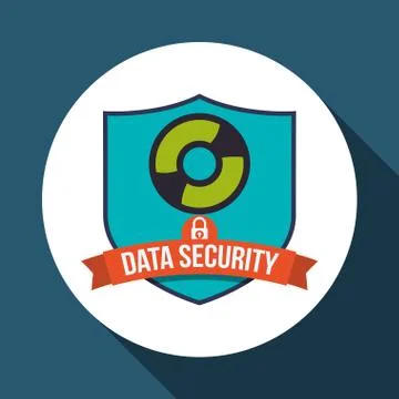 Data Security design. Protect icon. Data center illustration , vector Stock Illustration