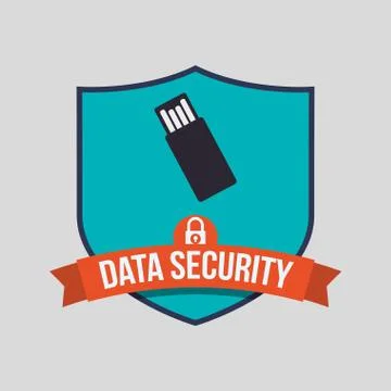 Data Security design. Protect icon. Data center illustration , vector Stock Illustration