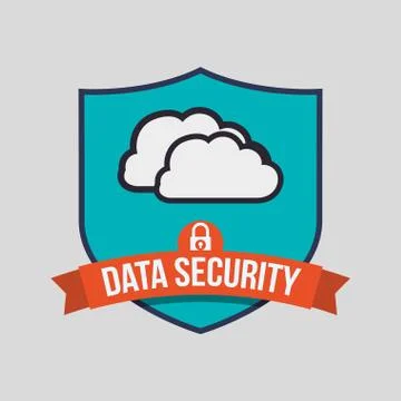 Data Security design. Protect icon. Data center illustration , vector Stock Illustration