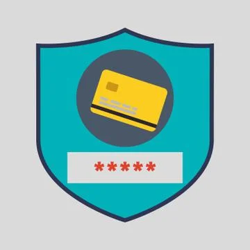 Data Security design. Protect icon. Data center illustration , vector Illustrazione stock