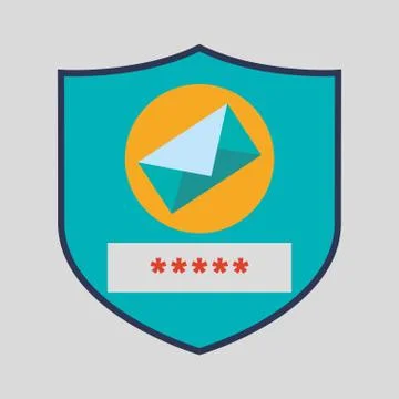 Data Security design. Protect icon. Data center illustration , vector Stock Illustration