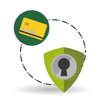 Data Security design. Protect icon. Data center illustration Stock Illustration