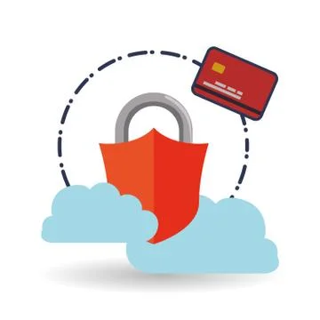 Data Security design. Protect icon. Data center illustration Stock Illustration