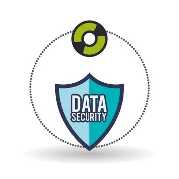 Data Security design. Protect icon. Data center illustration Stock Illustration