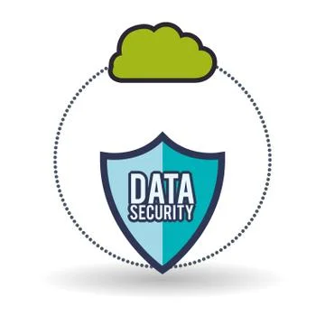 Data Security design. Protect icon. Data center illustration Stock Illustration