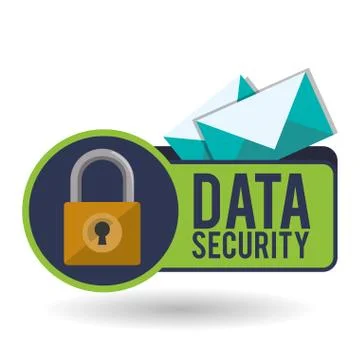 Data Security design. Protect icon. Data center illustration Stock Illustration