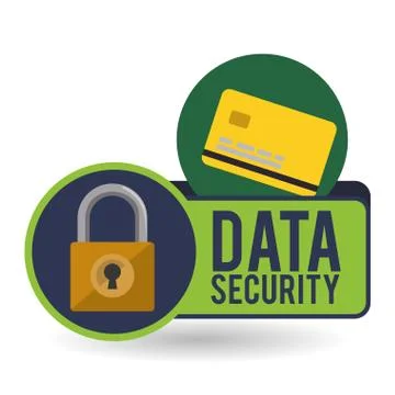 Data Security design. Protect icon. Data center illustration Stock Illustration